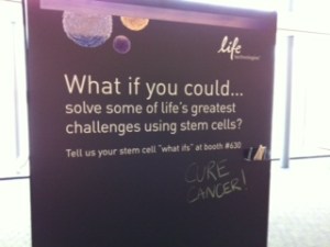 Chalkboard at ISSCR, on day 1 of the meeting. More chalk dust was generated as the meeting went on - see below for more photos.