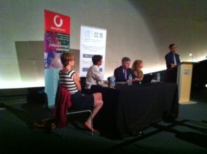 Dr. Tim Caufield at the podium