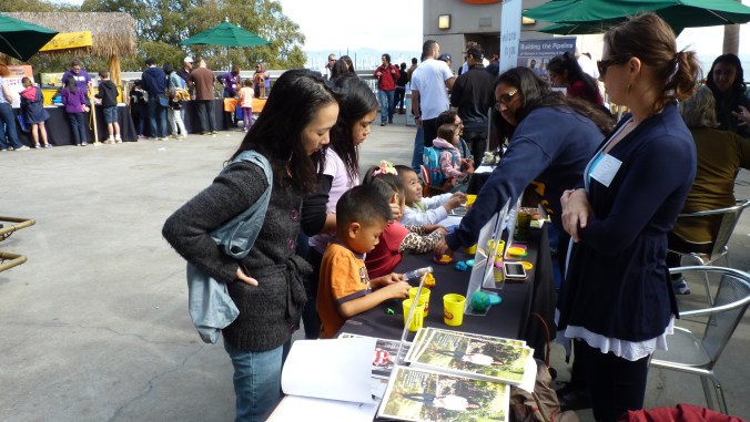 The stem cell agency booth at Discovery Days at AT&T Park