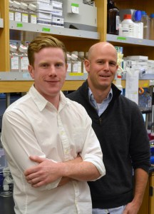Kevin Eade, research associate, and Joel Blanchard, graduate student, co-lead authors of the report  Credit: Cindy Brauer, The Scripps Research Institute