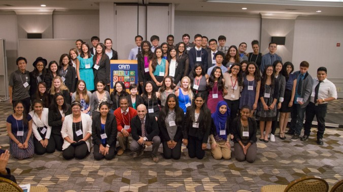 Creativity students 2015 with program director Dr. Mani Vessal (front & center with tie) 